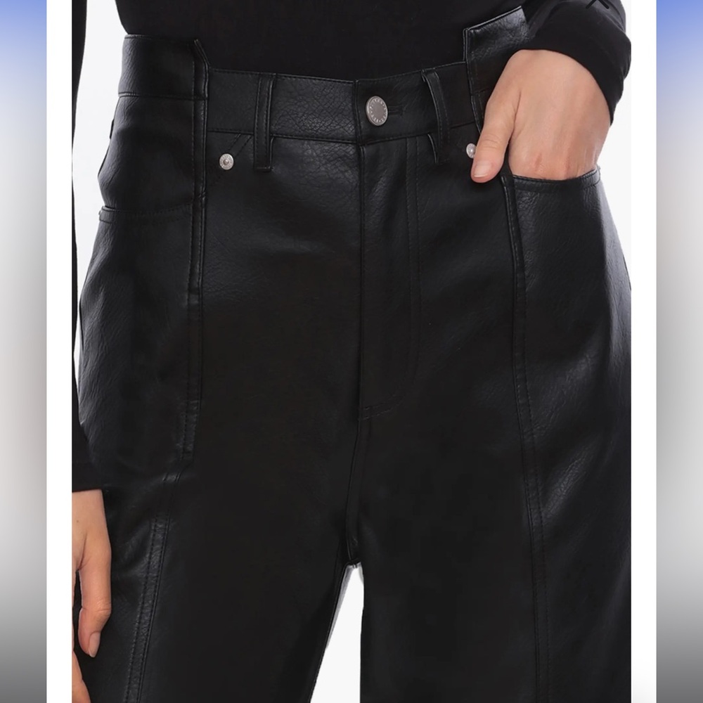 NWT AVEC LES FILLES•Black Faux Leather Pants